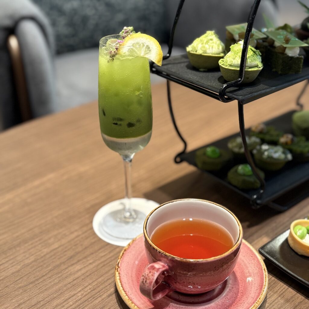 ANAインターコンチネンタルホテル東京の抹茶アフタヌーンティーのオプション抹茶ソーダ