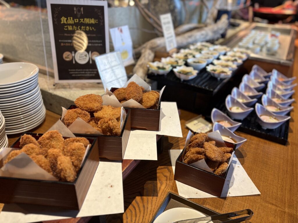 ロッテアライリゾートの日本料理あさ日の朝食ビュッフェ